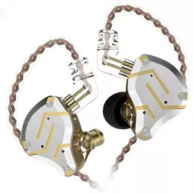 Наушники KZ Acoustics ZS10 Pro без микрофона (блики золотого)