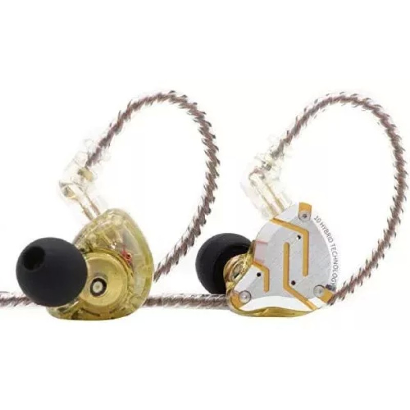 Наушники KZ Acoustics ZS10 Pro без микрофона (блики золотого)