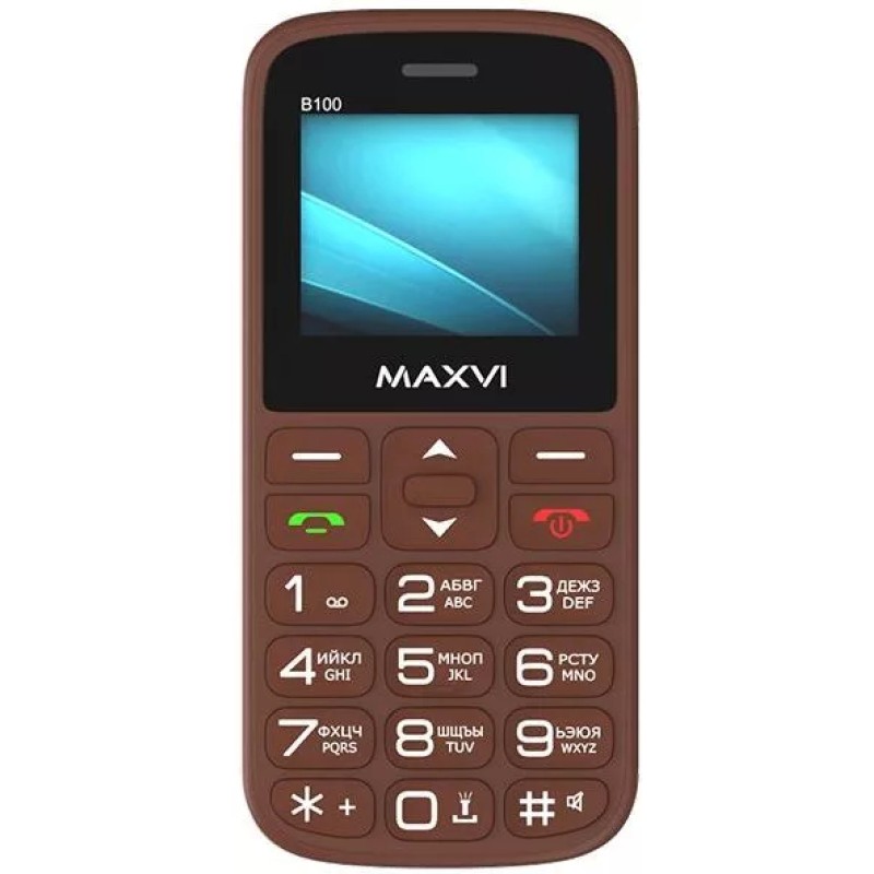 Мобильный телефон Maxvi B100 (коричневый)