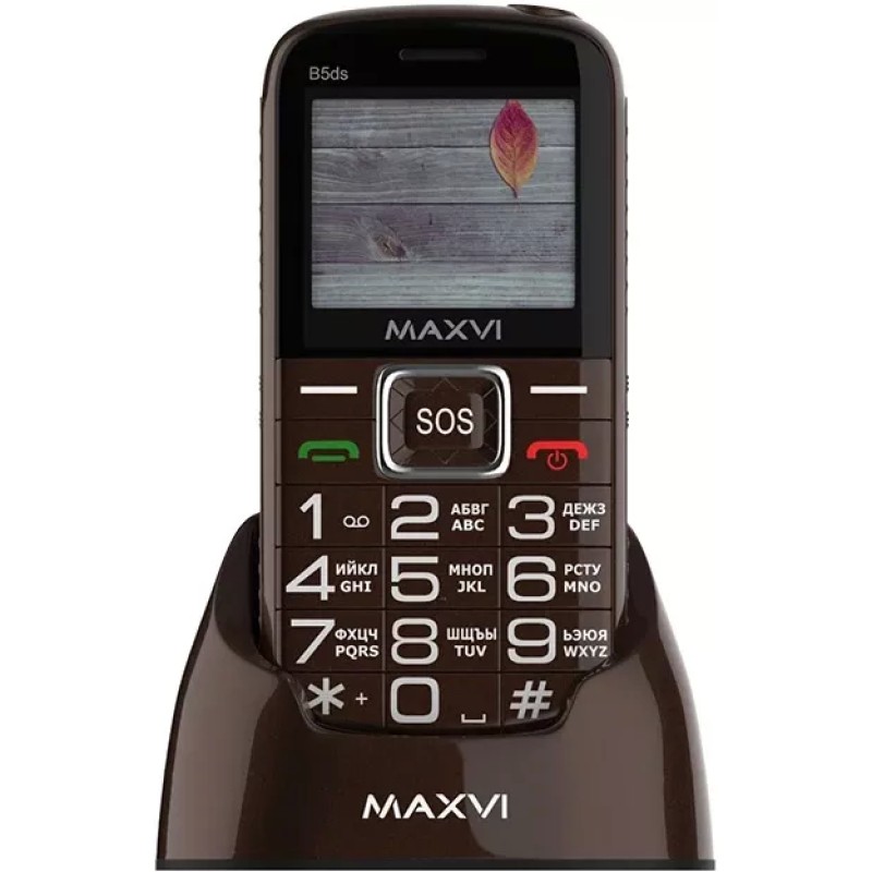 Мобильный телефон Maxvi B5ds (коричневый)