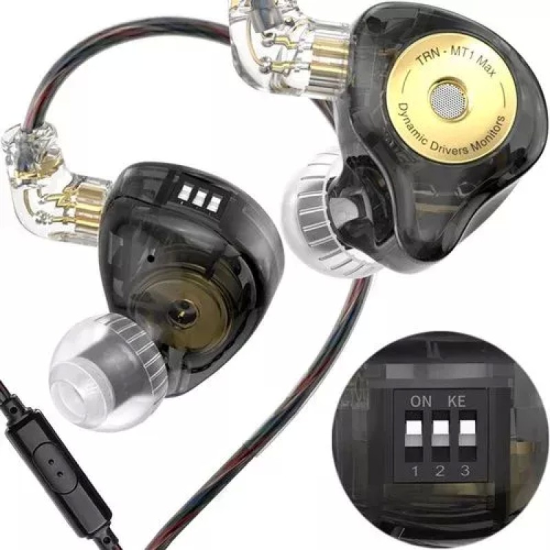 Наушники TRN MT1 MAX с микрофоном (черный)