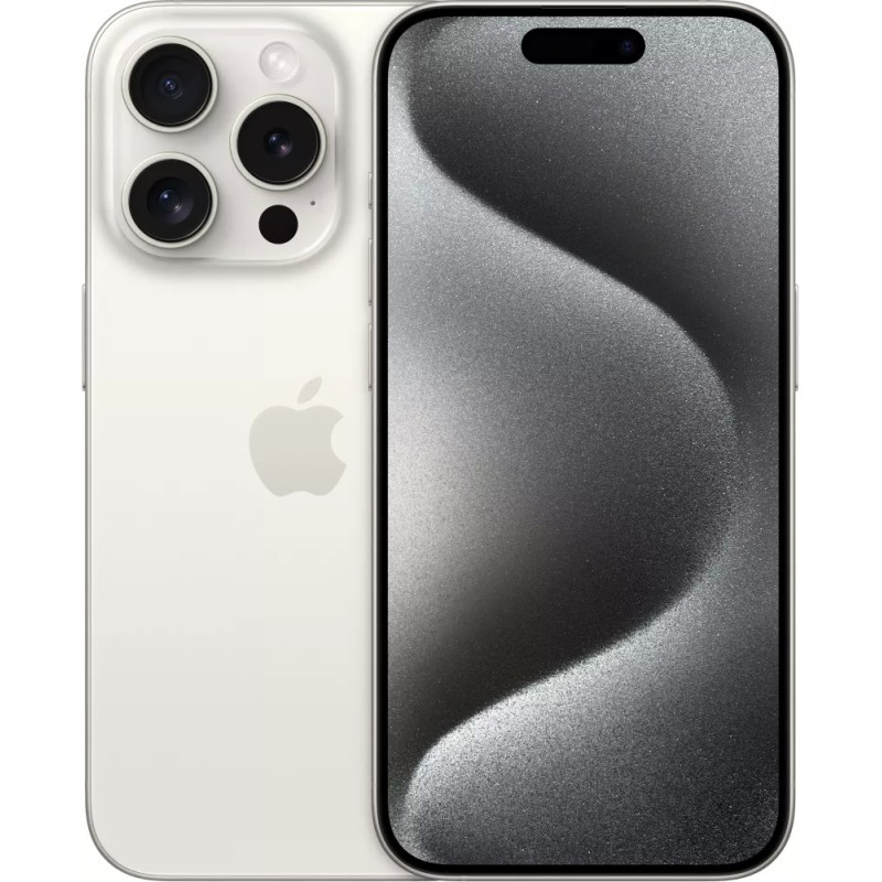 Смартфон Apple iPhone 15 Pro eSIM 128GB (белый титан)