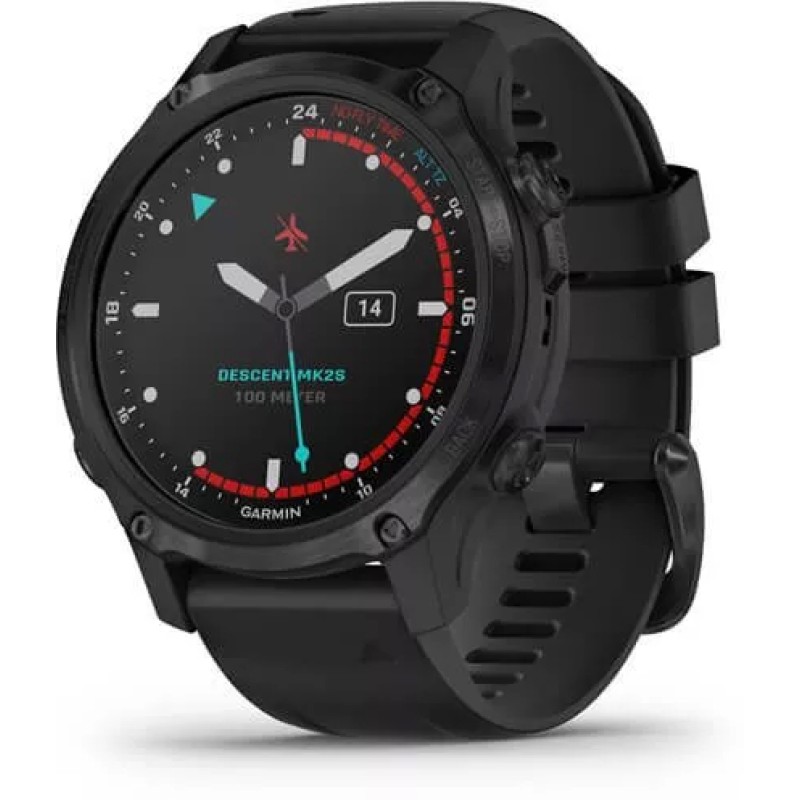 Умные часы Garmin Descent Mk2s (карбон-серый DLC/черный)
