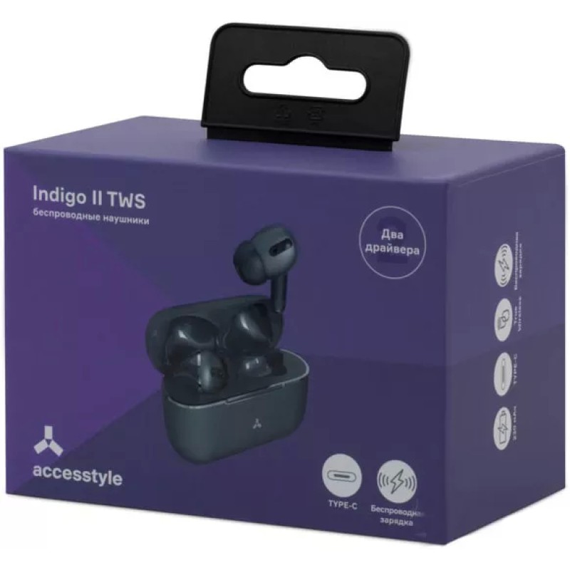 Наушники AccesStyle Indigo II TWS (черный)