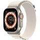 Умные часы Apple Watch Ultra LTE 49 мм (титановый корпус, титановый/звездный свет, текстильный ремешок размера L)