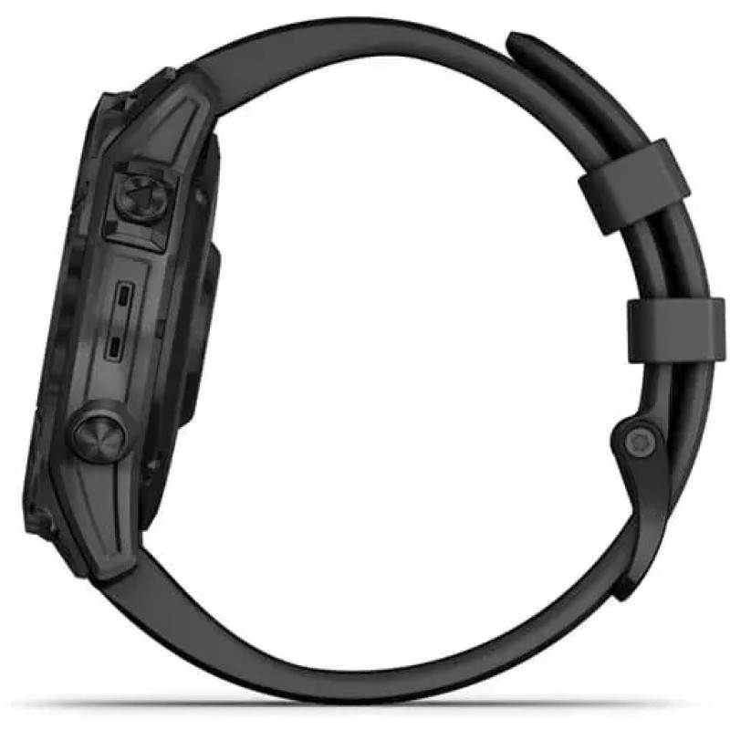 Умные часы Garmin Fenix 7 Sapphire Solar 47 мм (серый карбон/черный)
