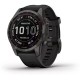 Умные часы Garmin Fenix 7S Sapphire Solar 42 мм (серый карбон/черный)