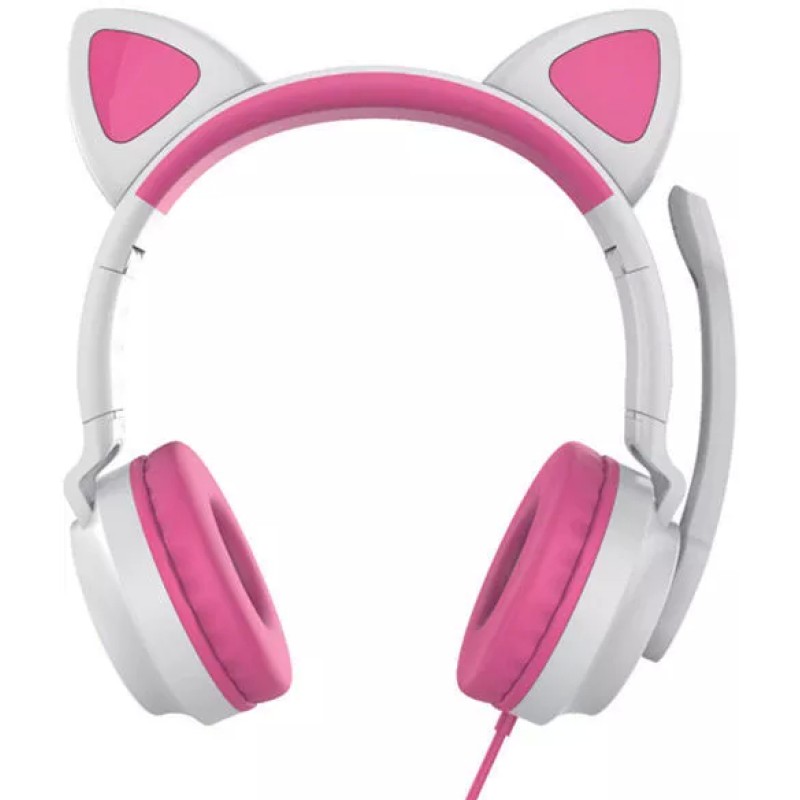 Наушники QUMO Game Cat (белый/розовый)