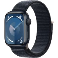 Умные часы Apple Watch Series 9 45 мм (алюминиевый корпус, полуночный/полуночный, нейлоновый ремешок)