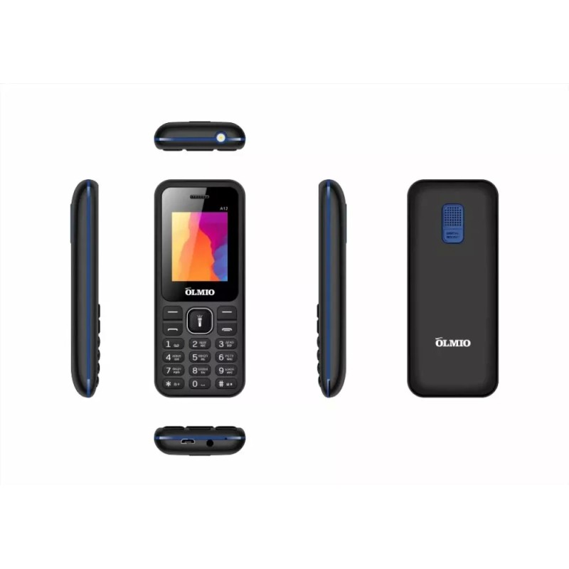 Мобильный телефон Olmio A12 (черный/синий)