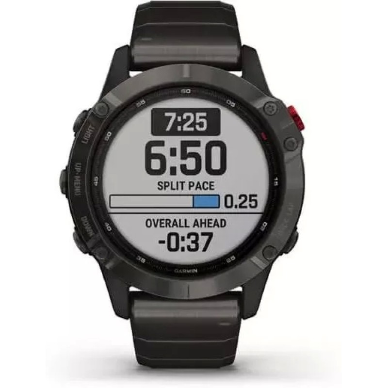 Умные часы Garmin Fenix 6 Pro Solar 47 мм (титановый карбоново-серый, титан)