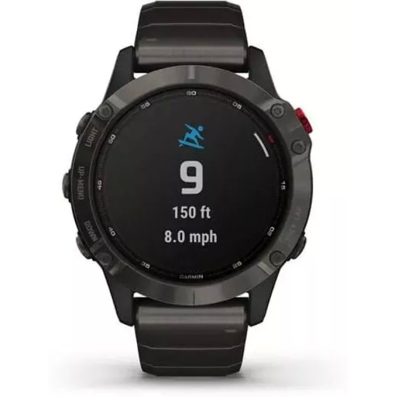 Умные часы Garmin Fenix 6 Pro Solar 47 мм (титановый карбоново-серый, титан)