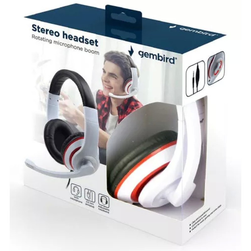 Наушники Gembird MHS-03-WTRDBK