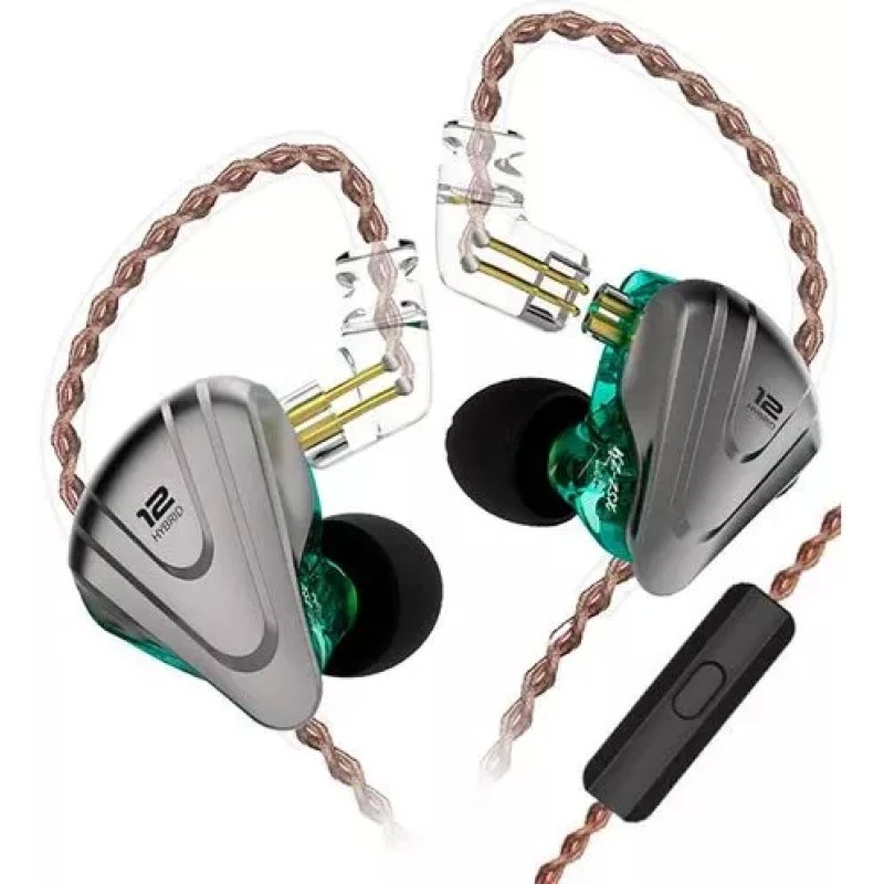 Наушники KZ Acoustics ZSX (с микрофоном) циан