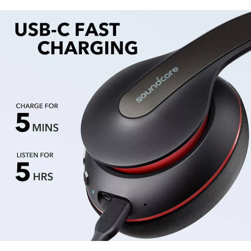 Наушники Anker SoundCore Life Q10 (черный/красный)