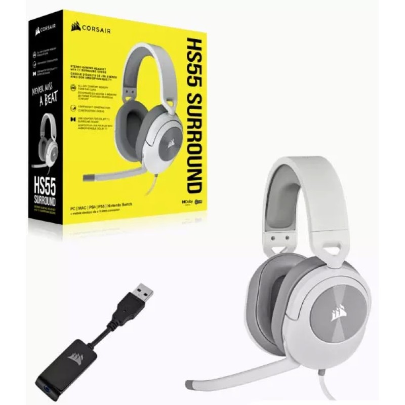 Наушники Corsair HS55 Surround (белый)