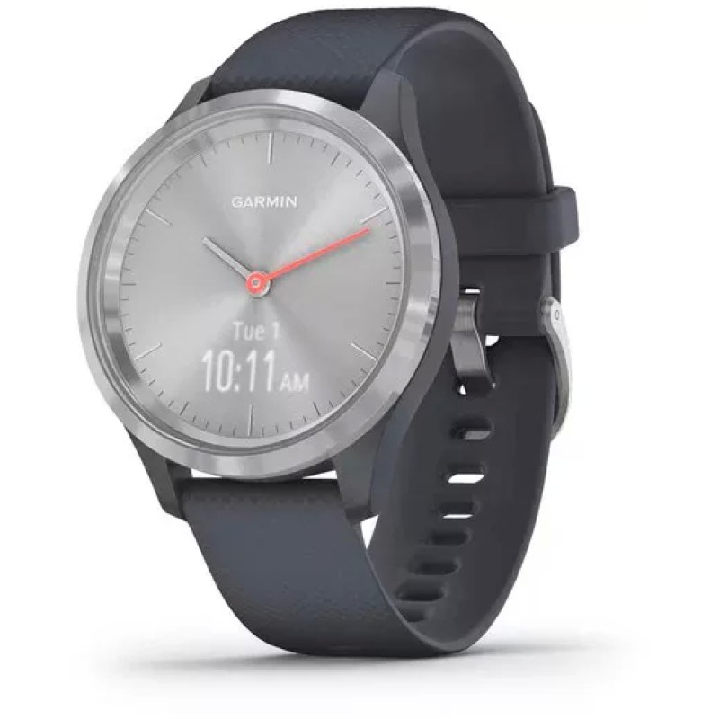 Гибридные умные часы Garmin Vivomove 3S Silver/Granite Blue