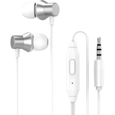 Наушники Lenovo HF130 (серебристый/белый)