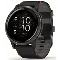 Умные часы Garmin Venu 2 (нержавеющая сталь/черный кожаный)