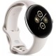 Умные часы Google Pixel Watch 2 (глянцевый серебристый/фарфор, спортивный силиконовый ремешок)