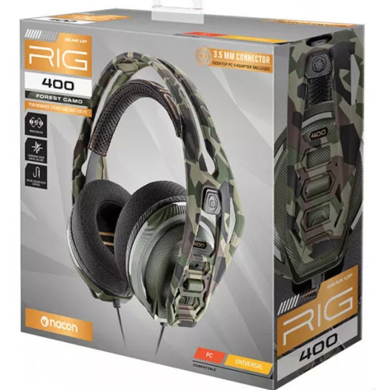 Наушники Nacon Rig 400 (зеленый камуфляж)