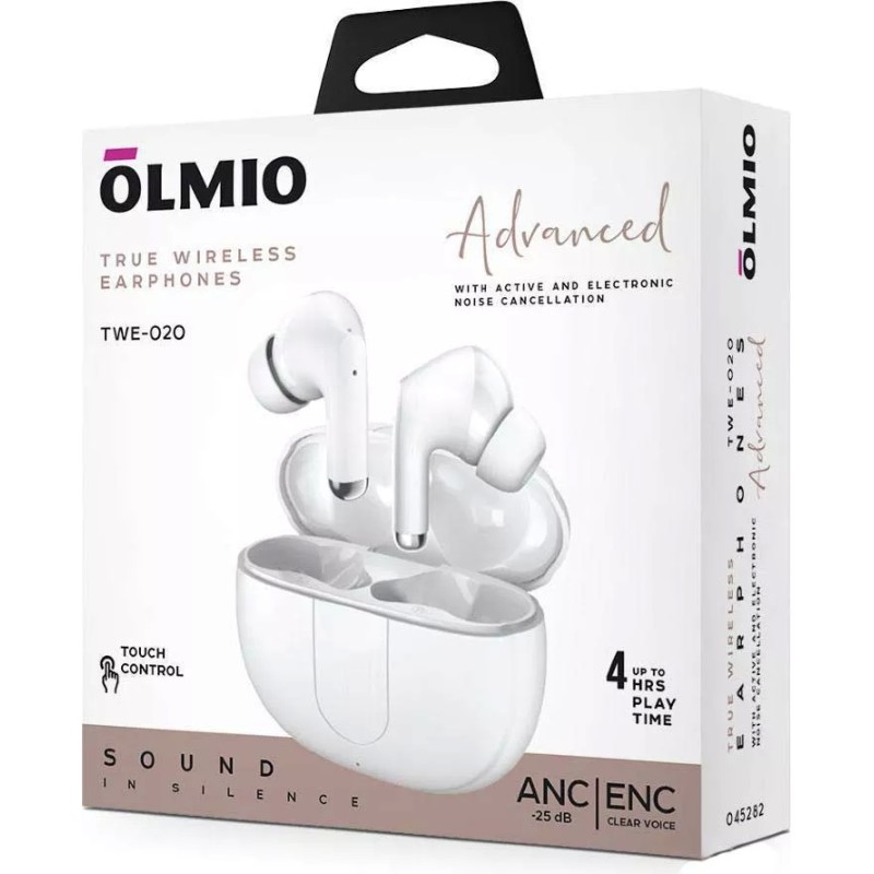 Наушники Olmio TWE-020 (белый)