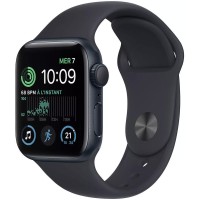 Умные часы Apple Watch SE 2 40 мм (алюминиевый корпус, полуночный/полуночный, спортивный силиконовый ремешок M/L)