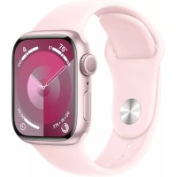 Умные часы Apple Watch Series 9 41 мм (алюминиевый корпус, розовый/розовый, спортивный силиконовый ремешок M/L)