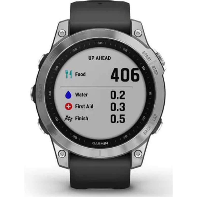 Умные часы Garmin Fenix 7 Solar 47 мм (серебристый/графитовый)