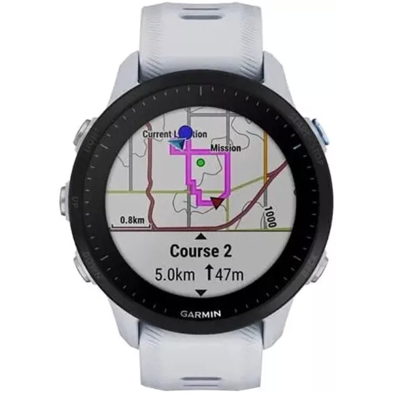 Умные часы Garmin Forerunner 955 Solar (белый камень)