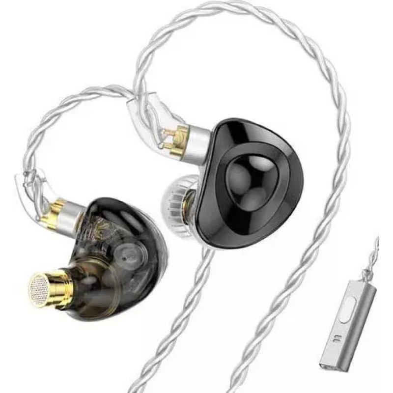 Наушники TRN MT4 (черный, с микрофоном)