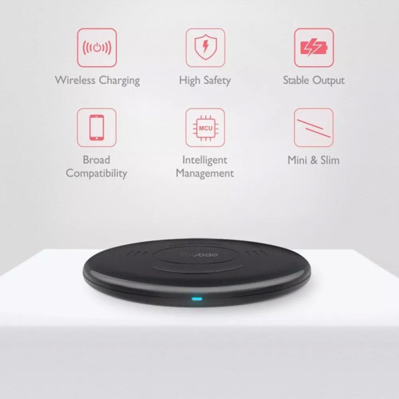 Беспроводное зарядное Yoobao Wireless Charging Pad D1 (черный)