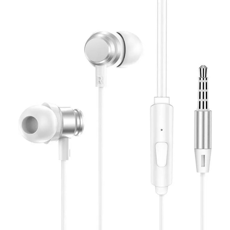 Наушники Borofone BM62 (серебристый/белый)