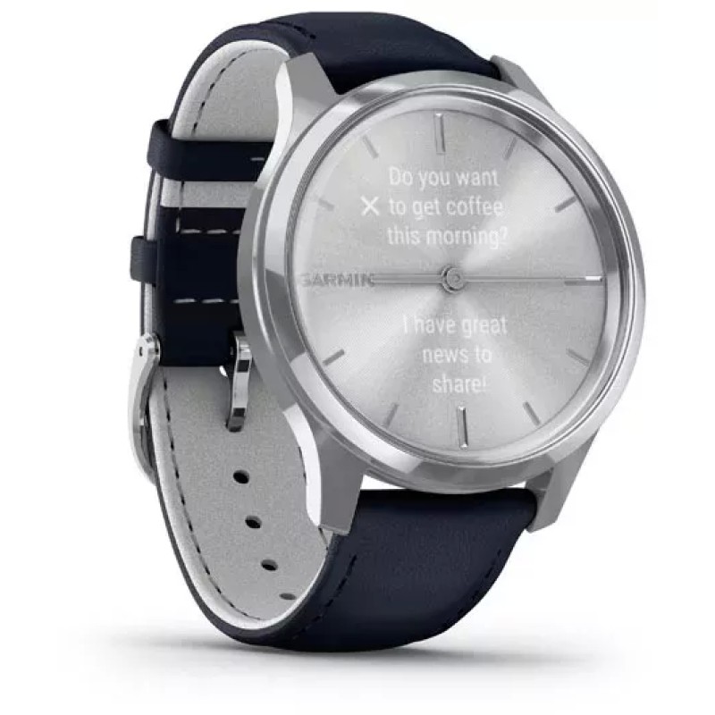 Гибридные умные часы Garmin Vivomove Luxe Silver/Navy