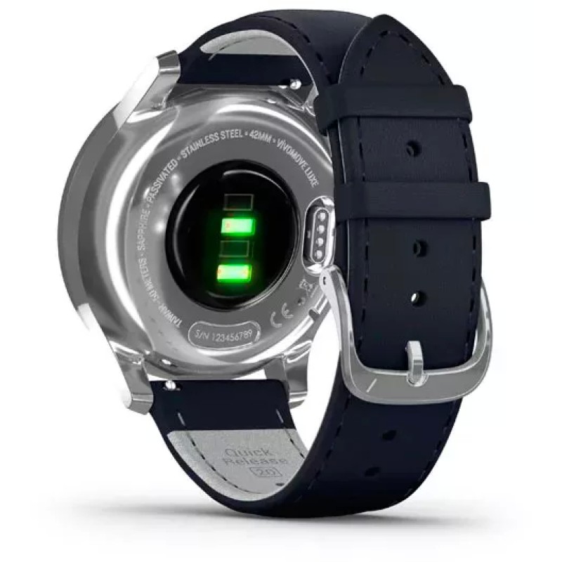 Гибридные умные часы Garmin Vivomove Luxe Silver/Navy