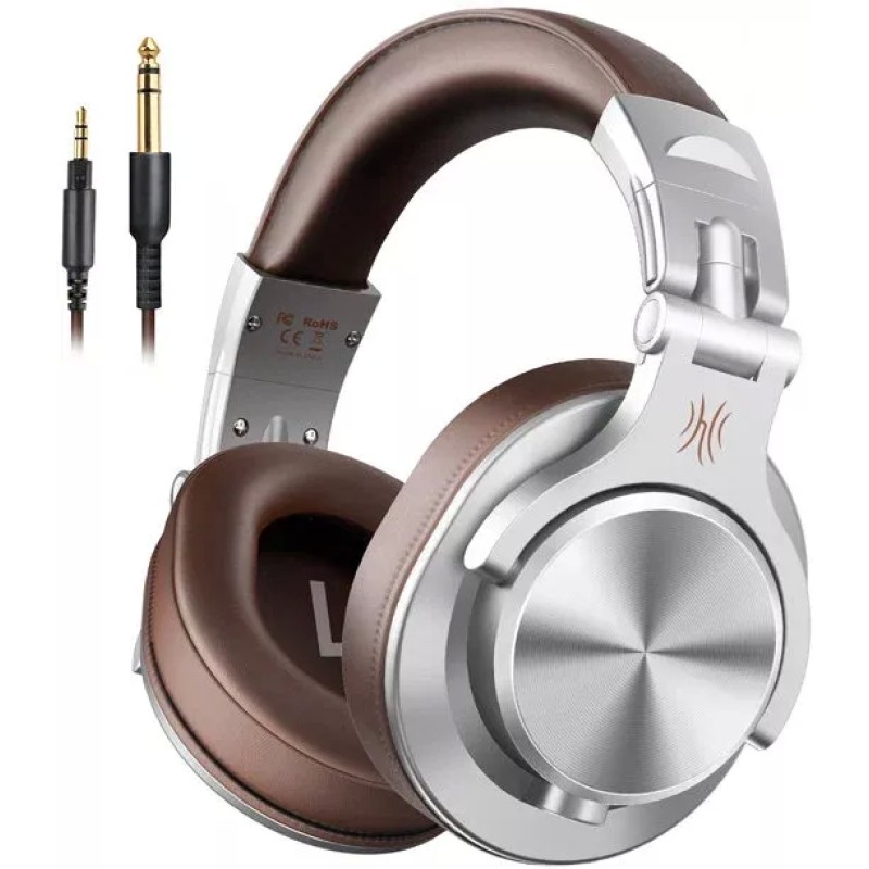 Наушники OneOdio A71 (серебристый/коричневый)