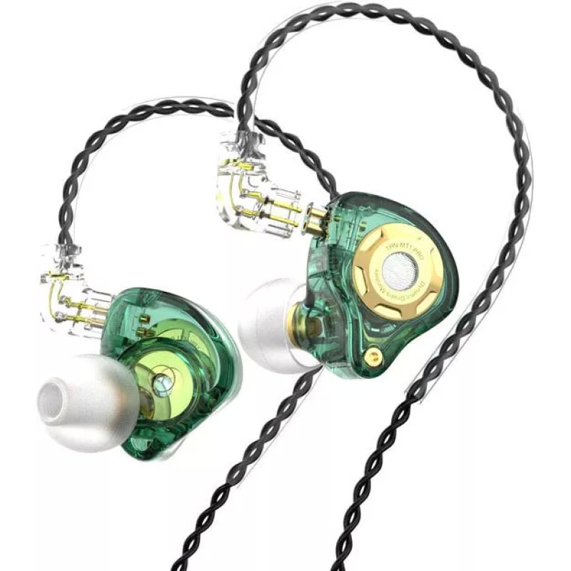 Наушники TRN MT1 Pro (зеленый, без микрофона)