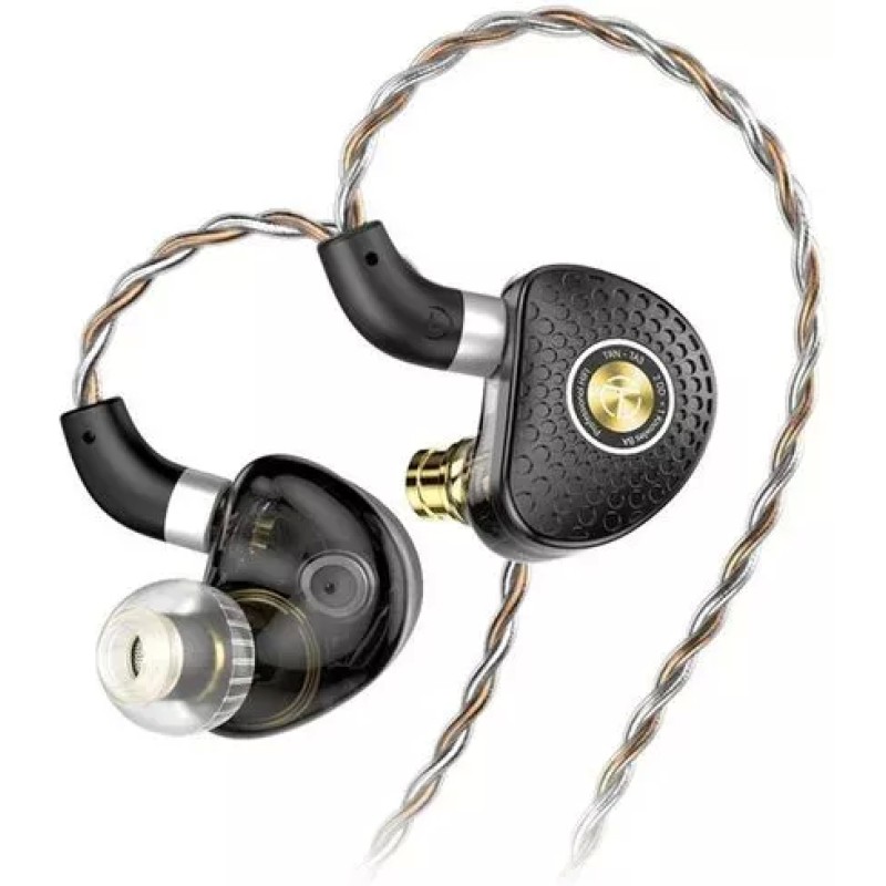 Наушники TRN TA3 с микрофоном (черно-золотой)