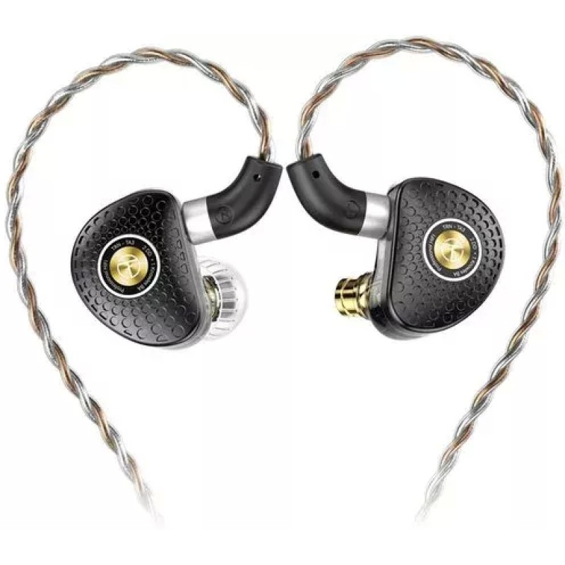Наушники TRN TA3 с микрофоном (черно-золотой)