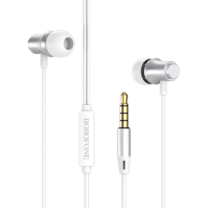Наушники Borofone BM29 (серебристый/белый)