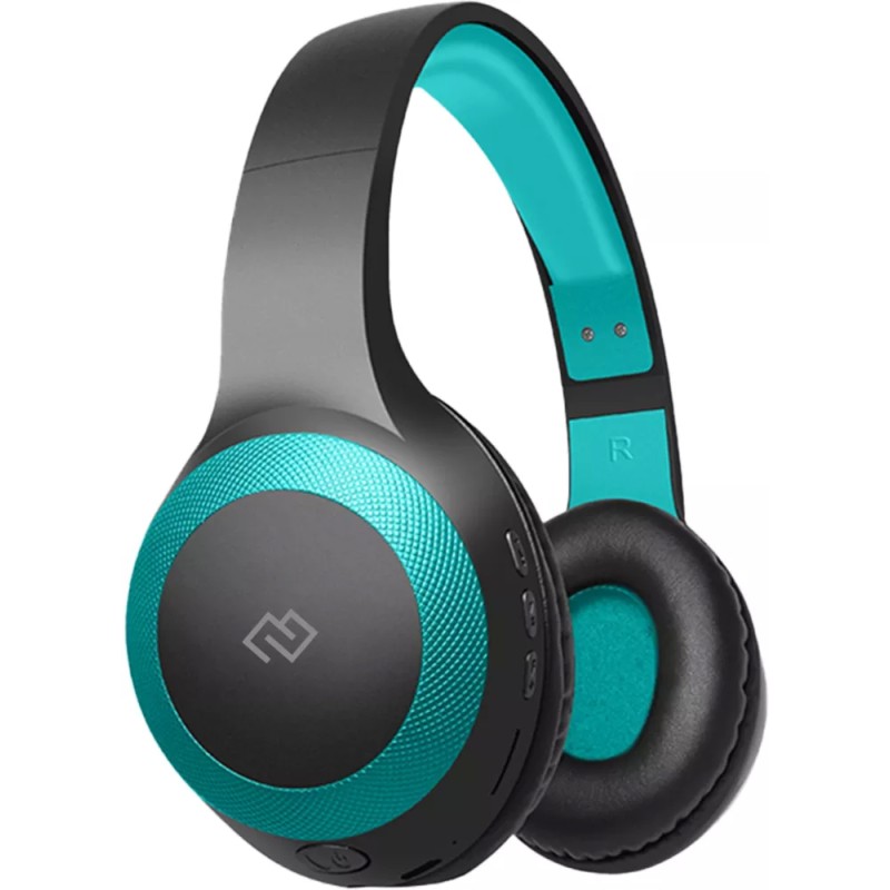 Наушники Digma BT-15 (черный/голубой)