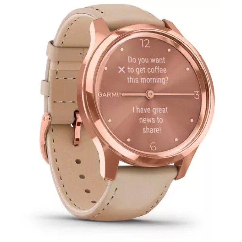Гибридные умные часы Garmin Vivomove Luxe Rose Gold/Light Sand
