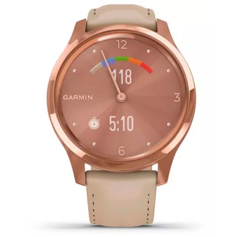 Гибридные умные часы Garmin Vivomove Luxe Rose Gold/Light Sand